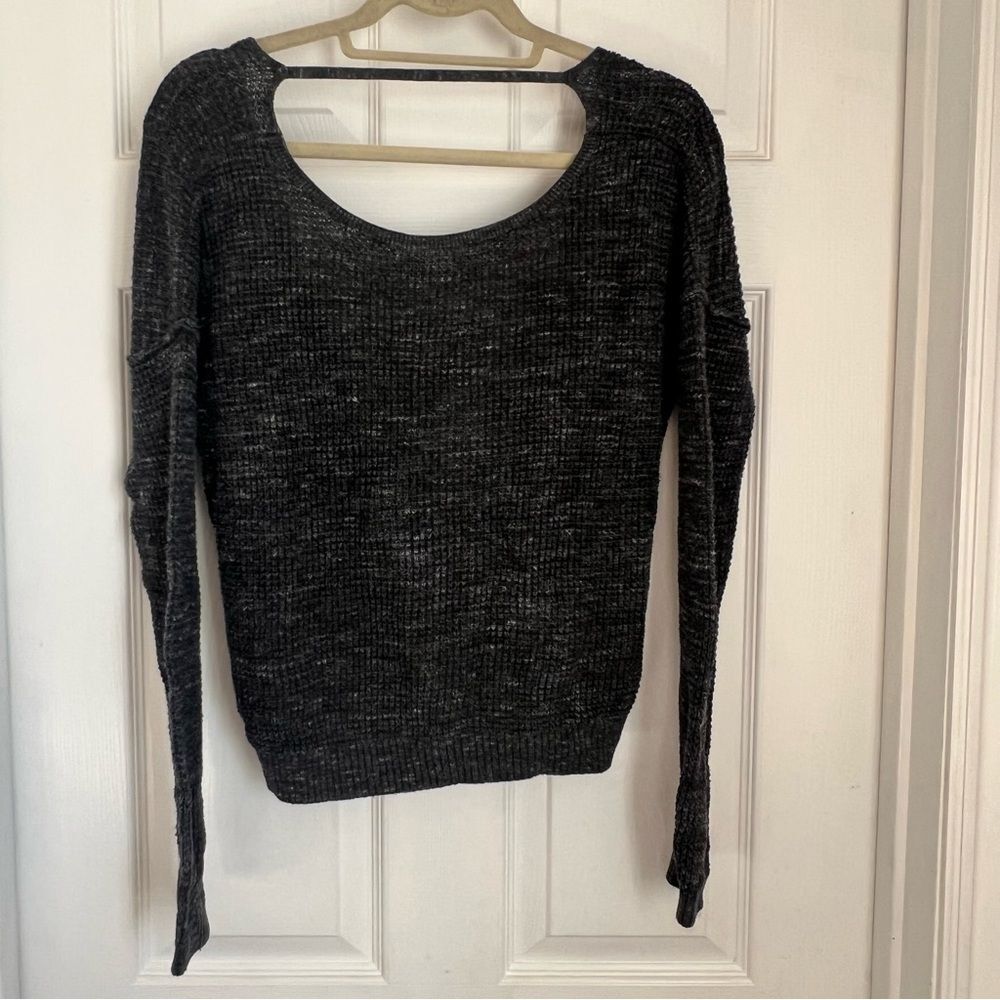 Hollister Women's charcoal dark gray Cotton Blend Sweater size XS